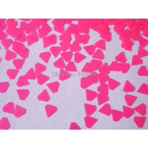 3mm Neon Pink Diamond shape Solvent Resistant Glitter for Nail Polish Glitter Blend for Nail Polish Frankening