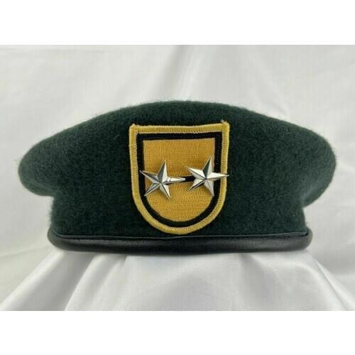 US Army 1th Special Forces Group Green Beret 2 Stars Major General Military Hat Military Store