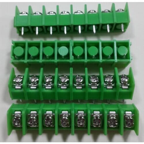 Free shipping 100pcs/Lot Fence terminal block MG7.62-8P KF7.62-8P Connector Green 7.62mm Pitch terminal block NEW