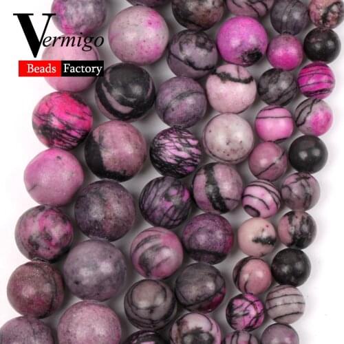Natural Rose Red Web Jaspers Stone Beads Round Beads for Jewelry Making Supplies Diy Bracelets Necklace Accessories 6/8/10mm