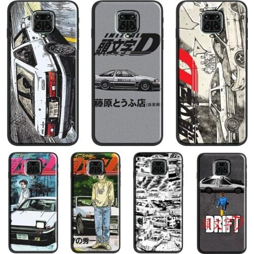Initial D Car Funda For Xiaomi Redmi Note 10 Pro Note 9 Pro Note 8 Pro 7 K40 8T 9S 9A 9C 9T Case Cover