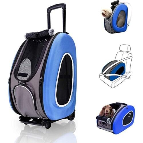 Pet Trolley Case Outing Travel Large Capacity Comfortable and Breathable Car Cat Bag Dog Bag Suitable for Cats and Dogs