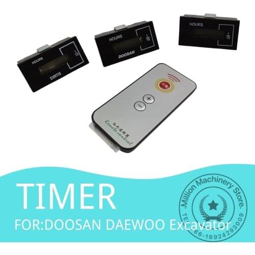 For DOOSAN DAEWOO DH DX Excavator Time Remote Hour Meter Timetable With Control Timer Diesel Petrol Engine Spare Parts