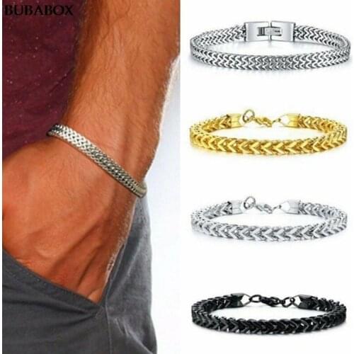 Mens Bracelet Good Quality Stainless Steel Mens Bracelet Men Male Snake Chain On Hand Mans Chain Bracelets