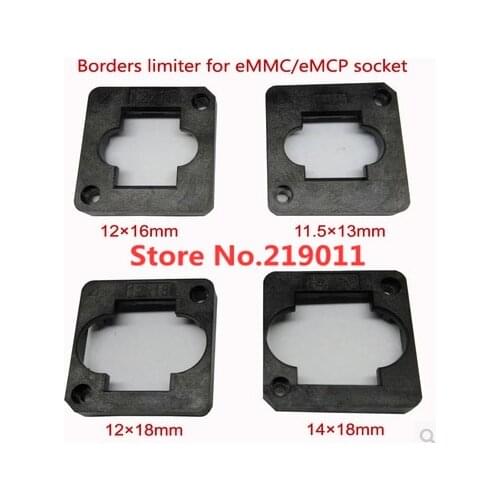 EMMC/eMCP clamshell shrapnel test a bounding box BGA socket positioning box program Matrix 12x16 11.5x13 12x18 14x18 mm