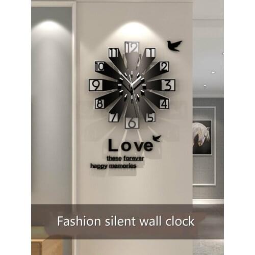 European creative clock wall clock living room personality modern minimalist clock home watch mute home decoration