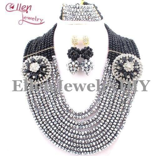 Perfect African nigerian Wedding bridal beads Jewelry Set African beads Jewelry Set African beaded necklace sets E1170