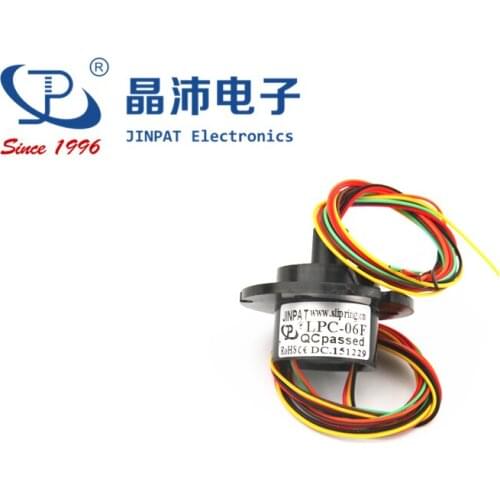 Light Weight Rotary Joint Compact Capsule Slip Ring 1A per Circuit And Gold to Gold Contact in Robotic Arm