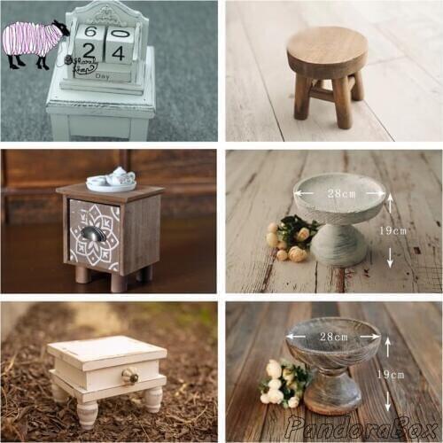 Mini Props Newborn Photography Accessories Baby Photo Shoot Boy Girl Wood Props Studio Posing Desk foto Shooting Prop Baby Photo