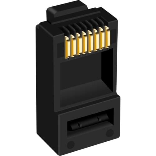 CNCOB Cat6 8P8C Modular Ethernet Gigabit Cable Crystal Head 1Gbps Network Plug RJ45 Connector Black 30pcs