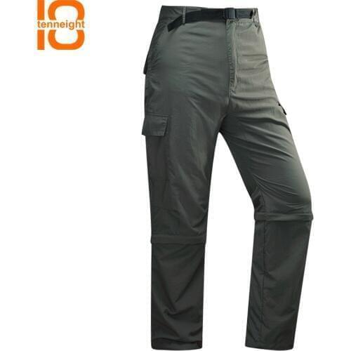 TENNEIGHT Mens Hiking pants Quick Dry Military Fishing Tactical Hunting pants Breathable Camping Trekking Trousers Removable