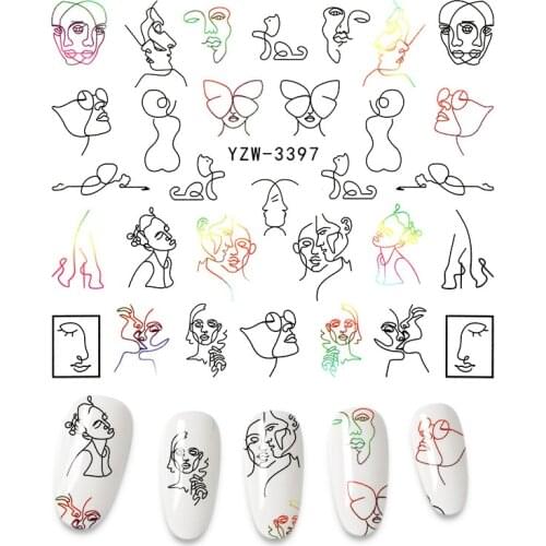3Dbutterfly Nail Sticker Graffiti stickers for nail Foil Lover love Design sliders for nails Accessories Fashion nail art F636