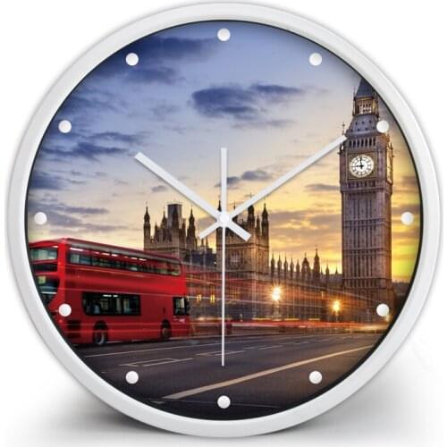 European wall clock roses fashion art creative living room bedroom mute clock