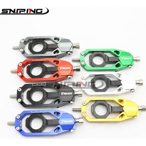 Motorcycle Rear Axle Spindle Chain Tensioner Adjuster Blockers For Yamaha TMAX 530 T-MAX 530 T Max 530 2013 2014 2015 2016