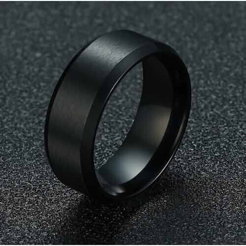 Modyle 2020 New Fashion 8mm Classic Ring Male 316L Stainless Steel Jewelry Wedding Ring For Man