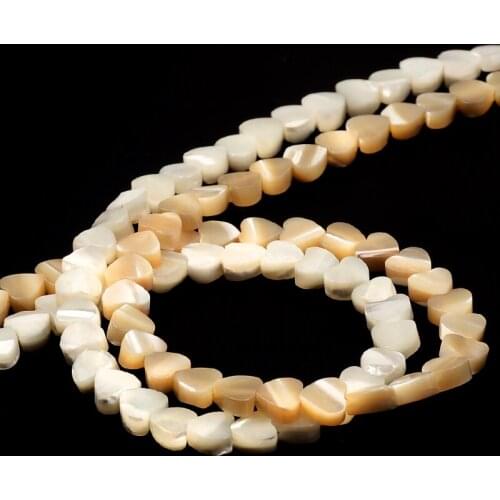 Wholesale Natural Shell Beads White Heart Shape Sea shell Stone Beads for Jewelry Making DIY Bracelet Necklace Gifts