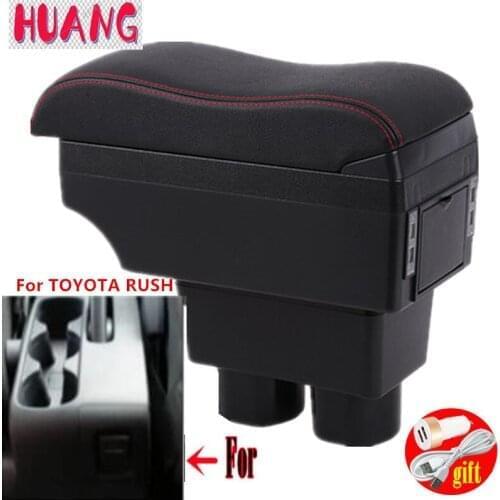 For TOYOTA RUSH Armrest box For TOYOTA RUSH Interior special Retrofit parts Center Car Armrest box Center Storage box USB LED