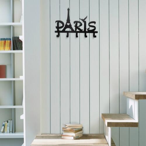 Romantic Paris Tower Alphabet Hook Simple Style Original Creative Home Wall Hanging Clothes Hanger