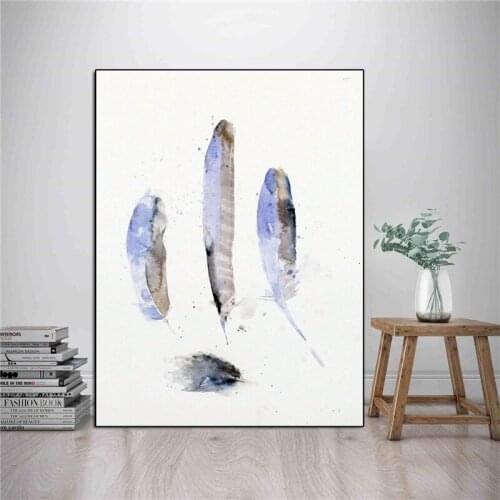 Nordic Decoration Bird Watercolors Minimalist Wall Art Canvas Poster Print Canvas Painting Decorative Picture Bedroom Home Decor