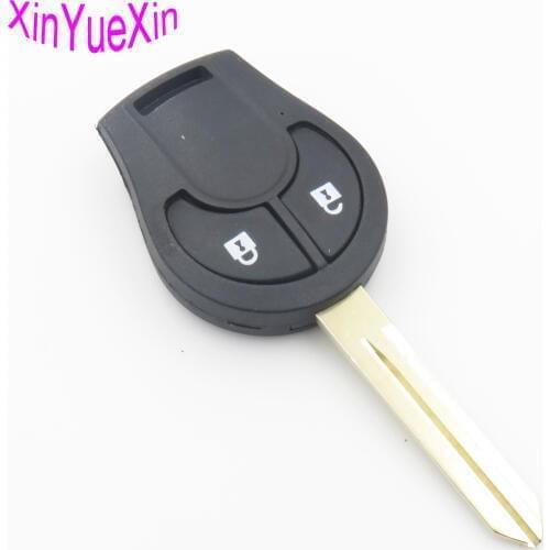 XinYueXin 2 Button Remote Key Shell Fob Cover for NISSAN March Sunny Replacement Key Case Uncut Blade