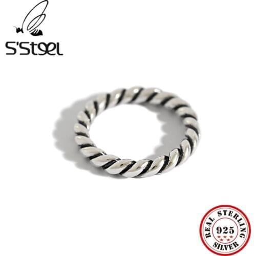 Hemp Flowers 925 Sterling Silver Rings For Women Cute Handmade Anillos Plata 925 Para Accesorios Mujer Moda 2021 Fine Jewelry