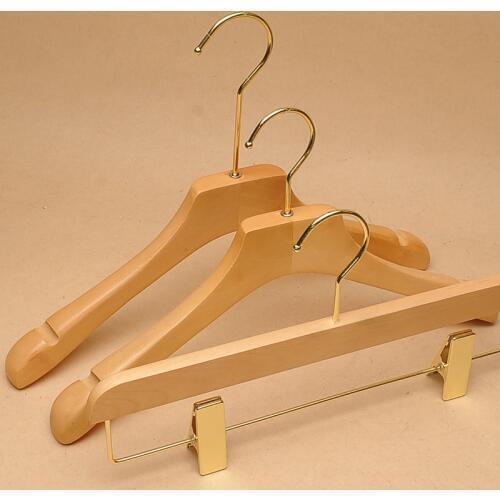 10pcs/lot High-grade Wood Hanger Adult Clothes Store Hotel Hangers Wooden Long Hook Clothes Hanger (30pcs Can LOGO)