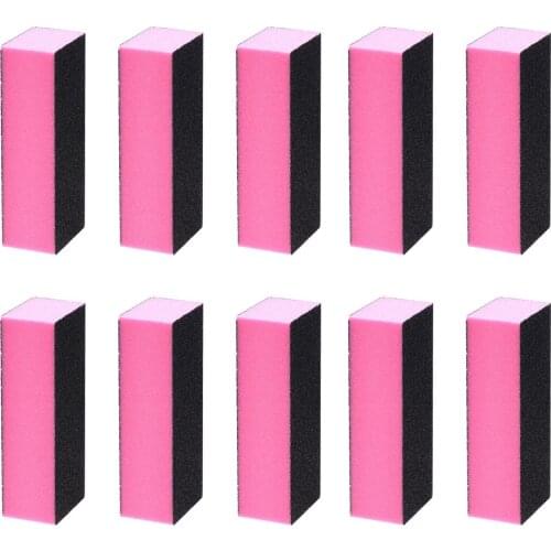 10 Pcs 3-Sided Sanding Nail File Buffer Block Art Manicure Pedicure Finger Polish Shiner