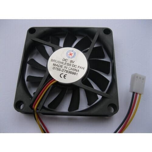 24 Pcs Brushless DC Cooling Fan 13 Blade 7010S 5V 70x70x10mm 3 wire