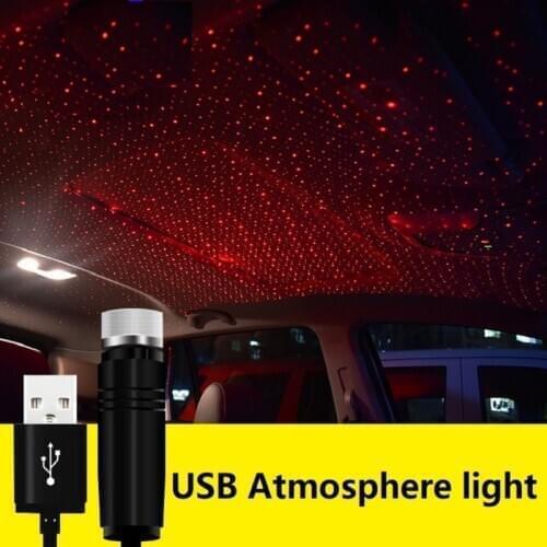 Car Ambient Light Car Starry USB ceiling light car indoor Star Sky Ceiling Projector Free Installation Atmosphere Lamp USB LED