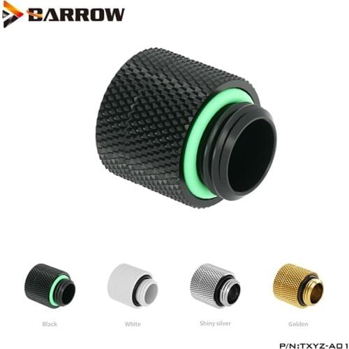 Barrow G1/4" 13MM 360 Roatry Extender Male To Female Connector White Black Silver PC Water Cooling Build Fittings ,TXYZ-A01