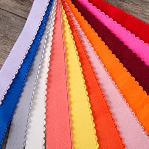 Black White Red 12mm 15mm Polyester PicotEdge Elastic bands for finishing bra band edges 90yards/lot Imicka Store