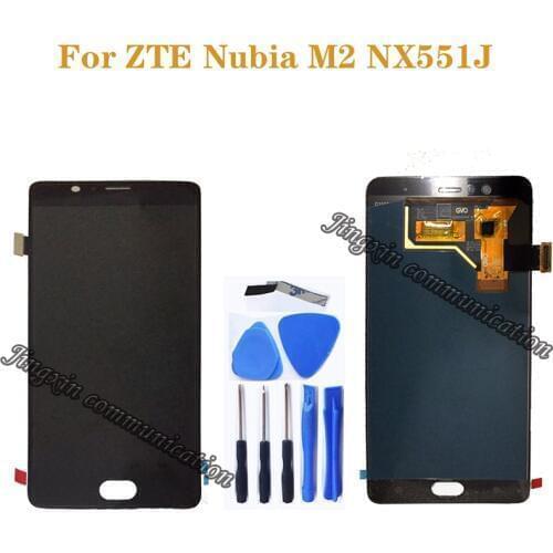 5.5" AMOLED display for ZTE Nubia M2 NX551J LCD + touch screen digitizer assembly for ZTE Nubia M 2 display repair parts