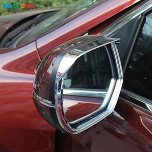 For Honda CRV CR-V 2017 2018 2019 ABS Chrome Rearview Mirror Rain Shield Sun Visor Shade Cover Trim Car Styling Accessories 2pcs