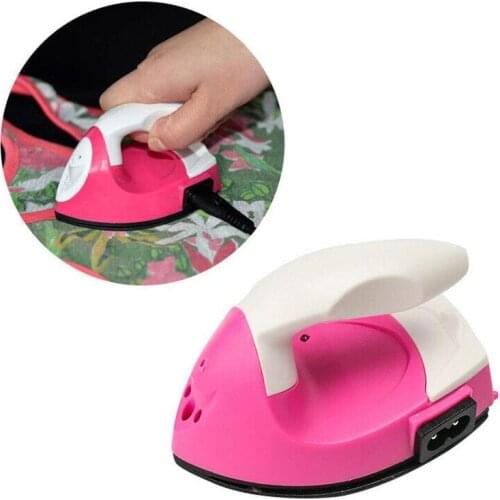 Travel Mini Electric Iron Portable DIY Craft Clothing Sewing Cover Electric Iron Hotfix Applicator for Patches Garment Stones