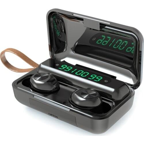 LED Power Display Touch Control Headset Hifi Sound Quality With Microphone Durable Practical Wireless Headset