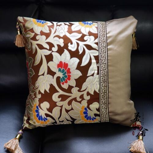 Cotton redbud flower Embroidery Customize Pillow Case Wedding Room Sofa Chair Bedding Hotel Decorative Cushion Cover Pillowslip