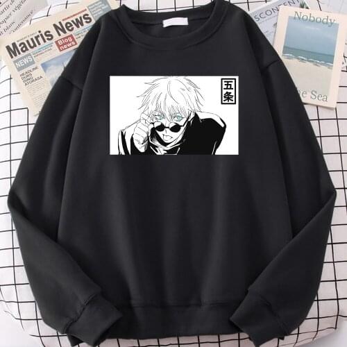 Jujutsu Kaisen Gojo Satoru Sweatshirt Male Harajuku Cartoon Hoodies Autumn Harajuku Streetwear Comfortable Tracksuits For Men