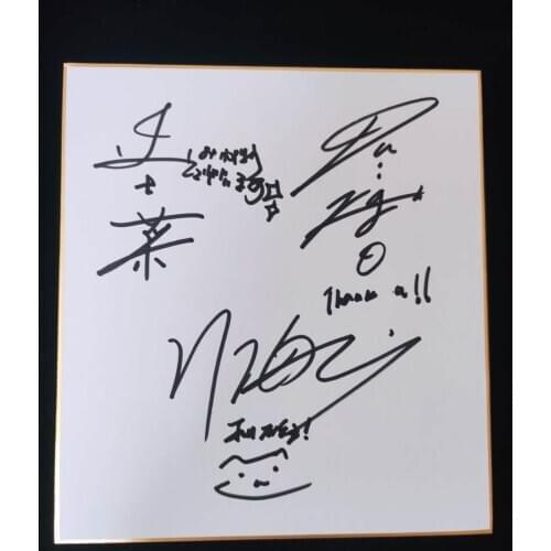 Makoto Shinkai Nana Mori Daigo Kotarō Shikishi Card Art Board Weathering With You autographed limited