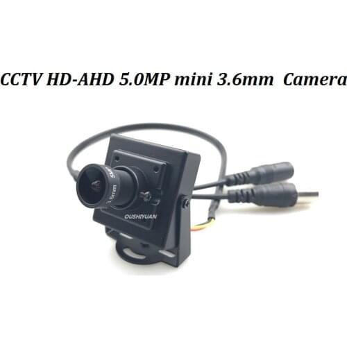 CCTV HD-AHD 5 Megapixels 3.6mm lens Wide Angle Mini-box Security HD AHD Camera