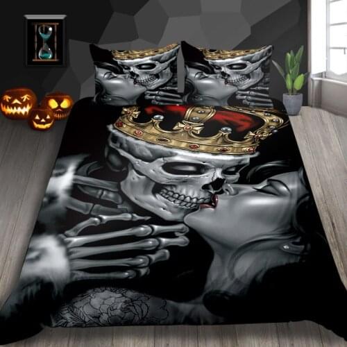 Beauty Skeleton Bedding Set Adult Fashion 3D Print Comforter Luxury Queen King Single Duvet Cover Set Home Textile Decor Modern