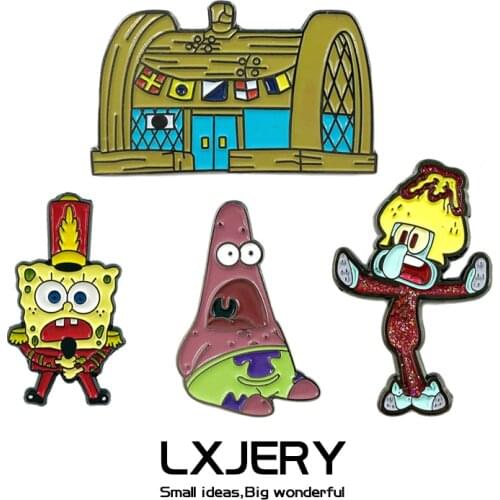 LXJERY Cartoon Pin Badge On Backpack Funny Brooch Pins For Clothes Broche For Women Girls Gift