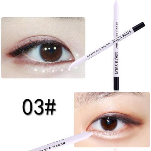 Miss rose shimmer eyeliner gel pencil waterproof long lasting rose gold white eyeliner pink eye liner pen MS138