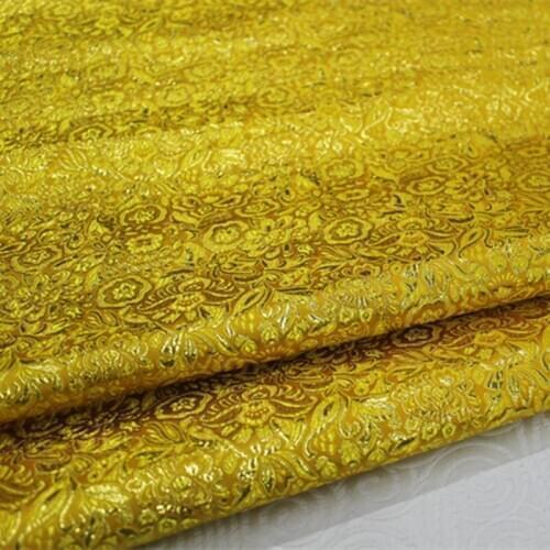 NCF62 Florals Purled Silk Brocade Fabrics Chinese Wedding Clothing Costumes DIY Fabric For Sewing Coushion Buddhism Cover Cloth