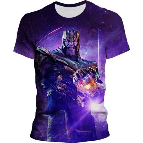 2021 New Summer Marvel Thanos 3D T shirt Casual Men Women Children Fashion Streetwear Boy Girl Kids Printed Tshirt Cool Tops Tee