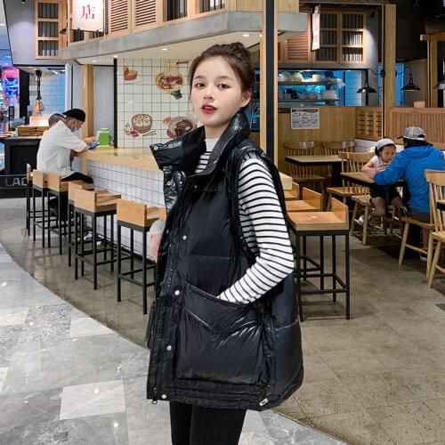 2021 Autumn Winter Sleeveless Parkas Hot Style Down Vest Jacket Womens Light Thin Trendy Short Outer Wear Tide Waistcoat M135