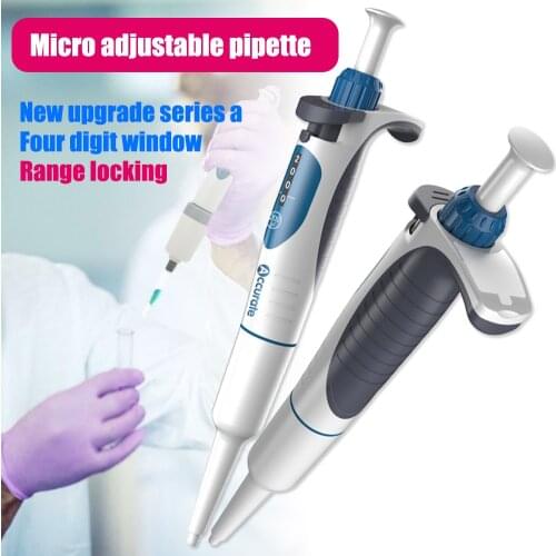 Pipettor Single Channel Adjustable Volume Micro Pipettes Lab Liquid Transfer Pipettes Tool 10/1000ul PUO88