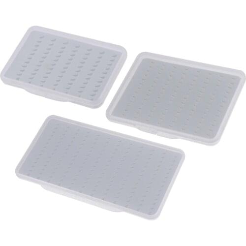 Outdoor Slim Easy-Grip Foam Clear Fly Lures Bait Hook Box Fishing Tool