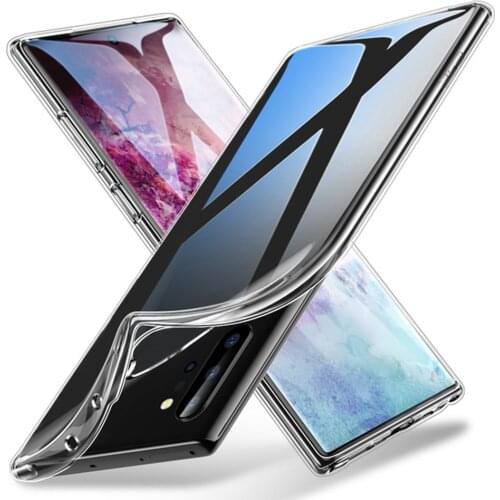 10pcs Transparent Clear Case For Samsung Galaxy A6 2018 A8 Plus J4 J6 J8 A7 A9 Note 10 Plus 8 9 A30 A50 A20 A10 Soft TPU Cover