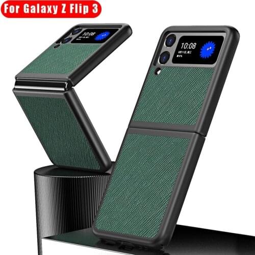 Retro Case For Samsung Galaxy Z Flip 3 Cover Luxury Cross Texture Hard Plastic Back Cover For Samsung Z Flip3 ZFlip3 Funda Coque