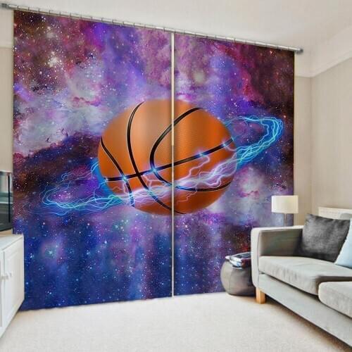 Luxury Blackout 3D Window Curtains For Living Room Bedroom purple stars curtains ball curtain